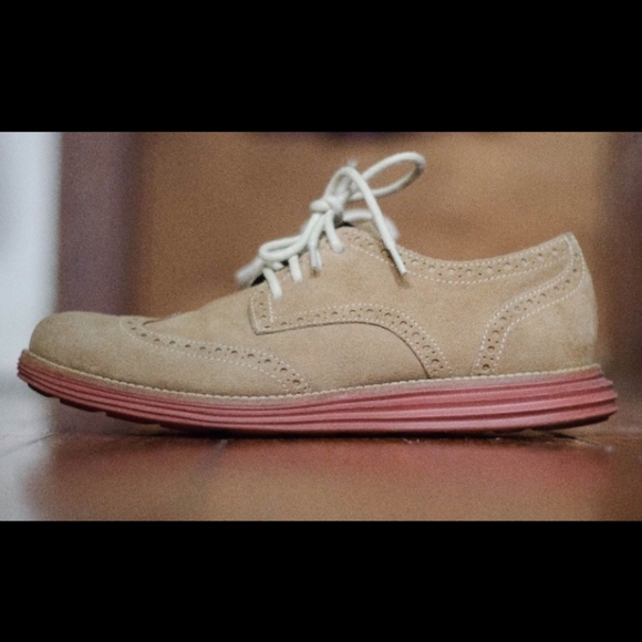 Cole Haan Other - SOLD Cole Haan Sz 8 Lunargrand Taupe Suede Wingtip
